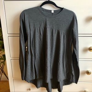 Lululemon Dark Gray Flowy Long-sleeve Shirt